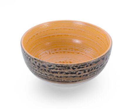 empty color bowl on white backgroundの写真素材
