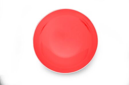 empty plate isolated on white background.の写真素材
