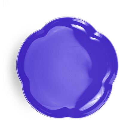 empty plate isolated on white backgroundの写真素材