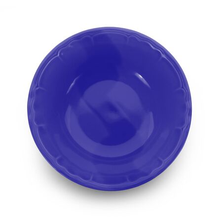 topview color bowl on white backgroundの写真素材