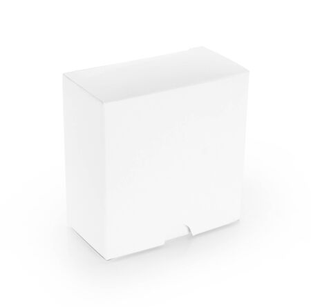 white box on white backgroundの写真素材