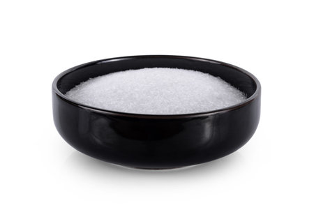 monosodium glutamate on white backgroundの写真素材