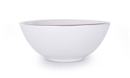 empty bowl isolated on white backgroundの写真素材