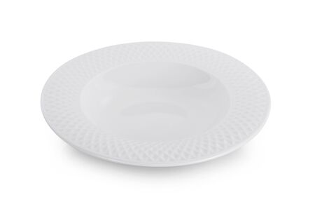 white plate isolate on white backgroundの写真素材
