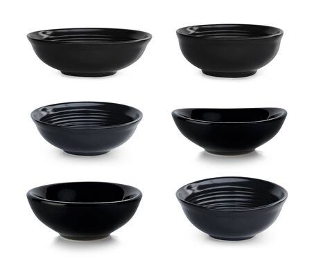 set of bowl on white backgroundの写真素材