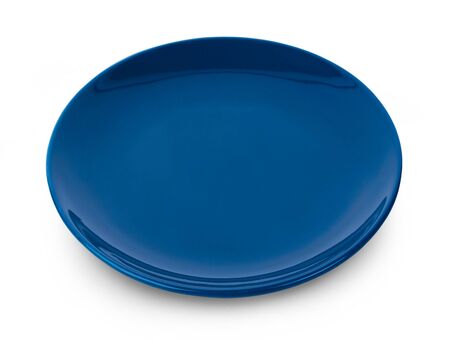 empty plate isolated on white backgroundの写真素材