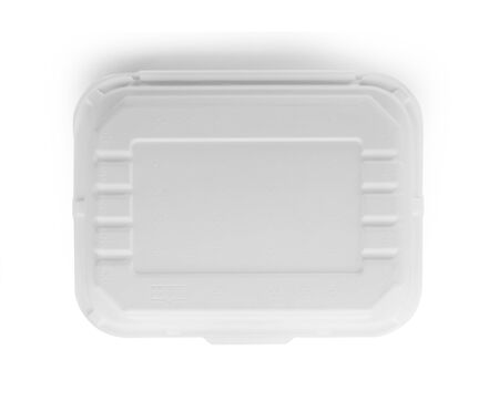Paper food box on white background.の写真素材
