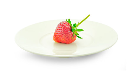 Strawberry isolated on white background.の写真素材
