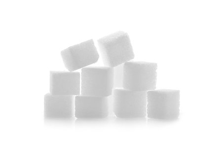 sugar isolated on white background.の写真素材