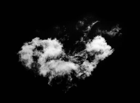 white Clouds on black background.の写真素材