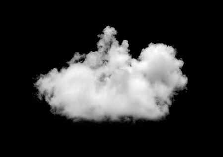 white Clouds on black background.の写真素材