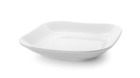 white plate isolated on white backgroundの写真素材