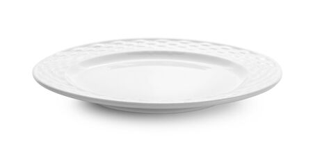 plate isolated on white backgroundの写真素材