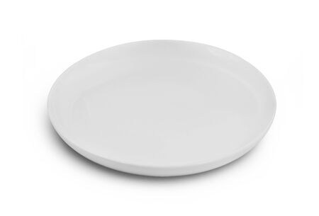 plate isolated on white backgroundの写真素材