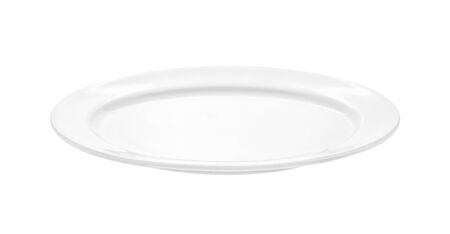 empty plate isolated on white background.の写真素材
