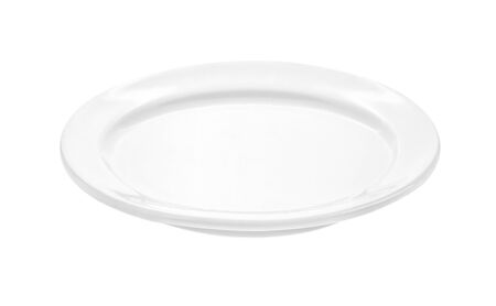 empty plate isolated on white background.の写真素材