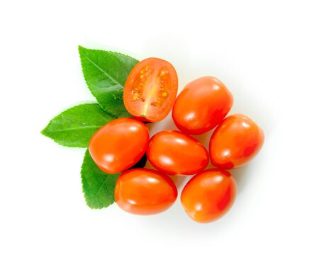 tomato isolated on white backgroundの写真素材