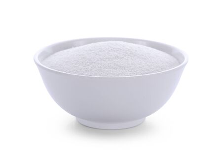 Creamer, Coffee whitener, Non-dairy creamer in a bowl on white backgroundの写真素材
