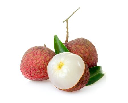Lychee isolated on white background.の写真素材