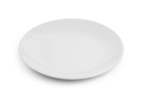 white plate isolated on white background.の写真素材