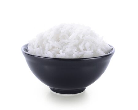rice bowl on white backgroundの写真素材