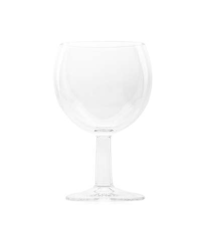Empty glass isolated on a white background.の写真素材