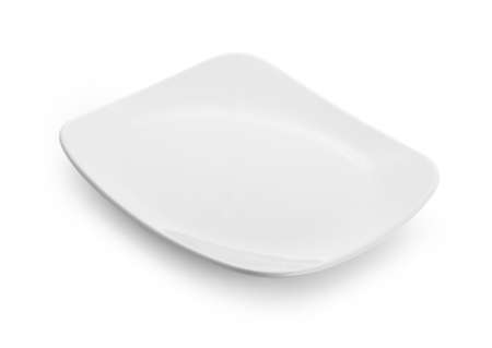 white plate isolated on white backgroundの写真素材