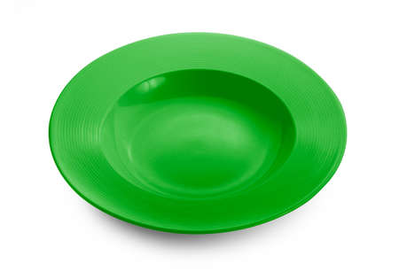 empty plate on white backgroundの写真素材