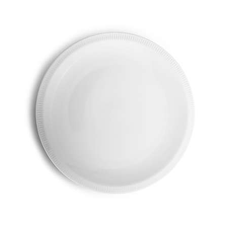 white plate isolated on white backgroundの写真素材