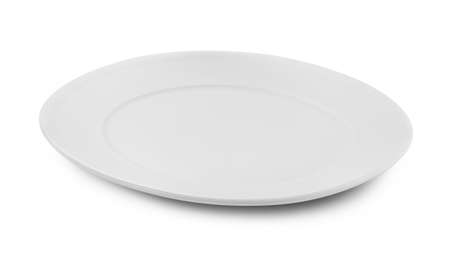 white plate isolated on white backgroundの写真素材