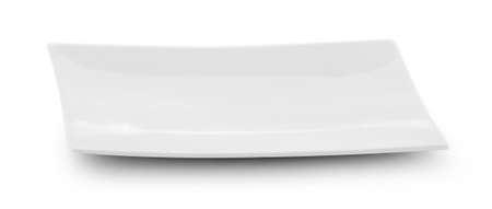 white plate isolated on white backgroundの写真素材