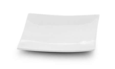 white plate isolated on white backgroundの写真素材