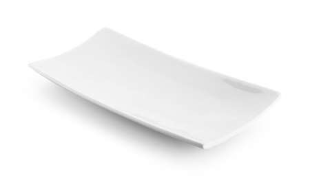 white plate isolated on white backgroundの写真素材