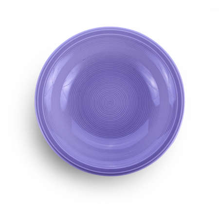 empty ceramic bowl on white backgroundの写真素材