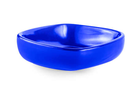 empty ceramic bowl on white backgroundの写真素材