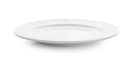 white plate isolated on white backgroundの写真素材