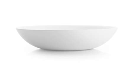 white bowl isolated on white backgroundの写真素材