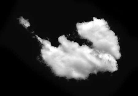 white Clouds on black background.の写真素材
