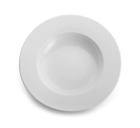 white plate isolated on white backgroundの写真素材