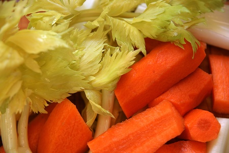 celery and carrotの写真素材