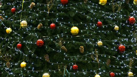 Detail of a Christmas tree