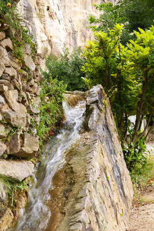 Water channel in Sant Miquel of the Fai, Barcelona