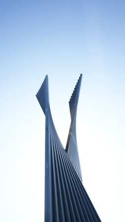 Detail of sculpture in a park of The Prat de Llobregat, Barcelonaの写真素材