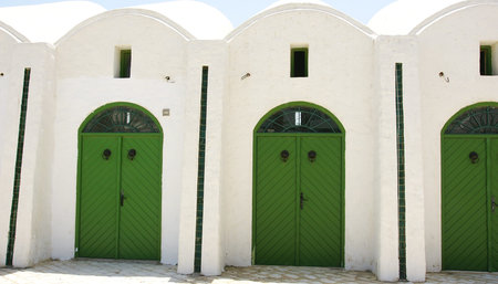 Doors of green color