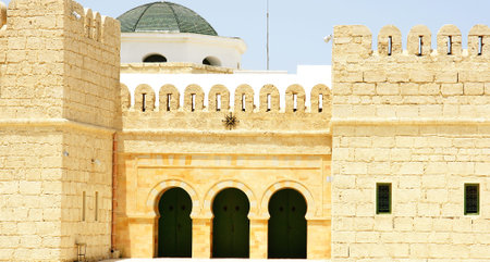 Exterior sight of the maritime station of the port of The Goulette, Tunis