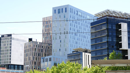 Modern buildings in the Diagonal of Barcelona