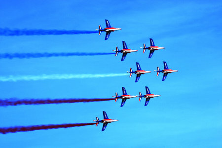 Acrobatic planes in Barcelonaのeditorial素材