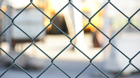 Wire fence for funds and texturesの写真素材