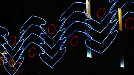 Christmas lights on a street in Barcelona