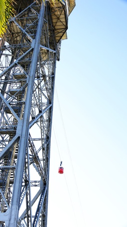 Tower of the teleférico of the Barceloneta, Barcelonaの写真素材